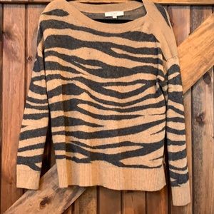 Tiger print loft sweater